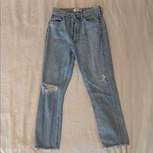 AGOLDE Light Blue Distressed Jeans